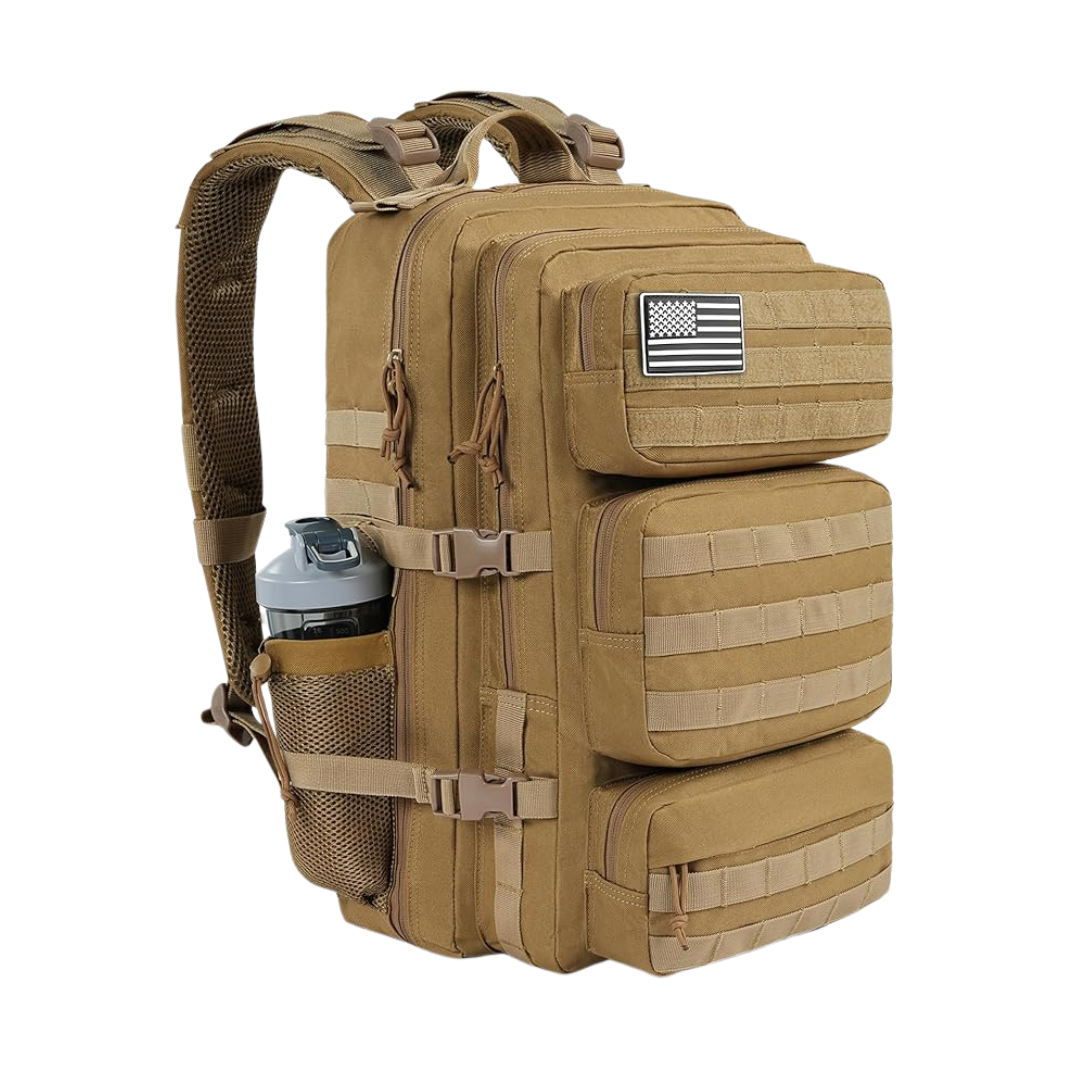 Tactical Backpack with MOLLE Storage and Multiple Compartments