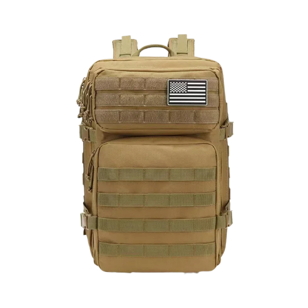 Tactical Backpack with MOLLE Storage and Multiple Compartments