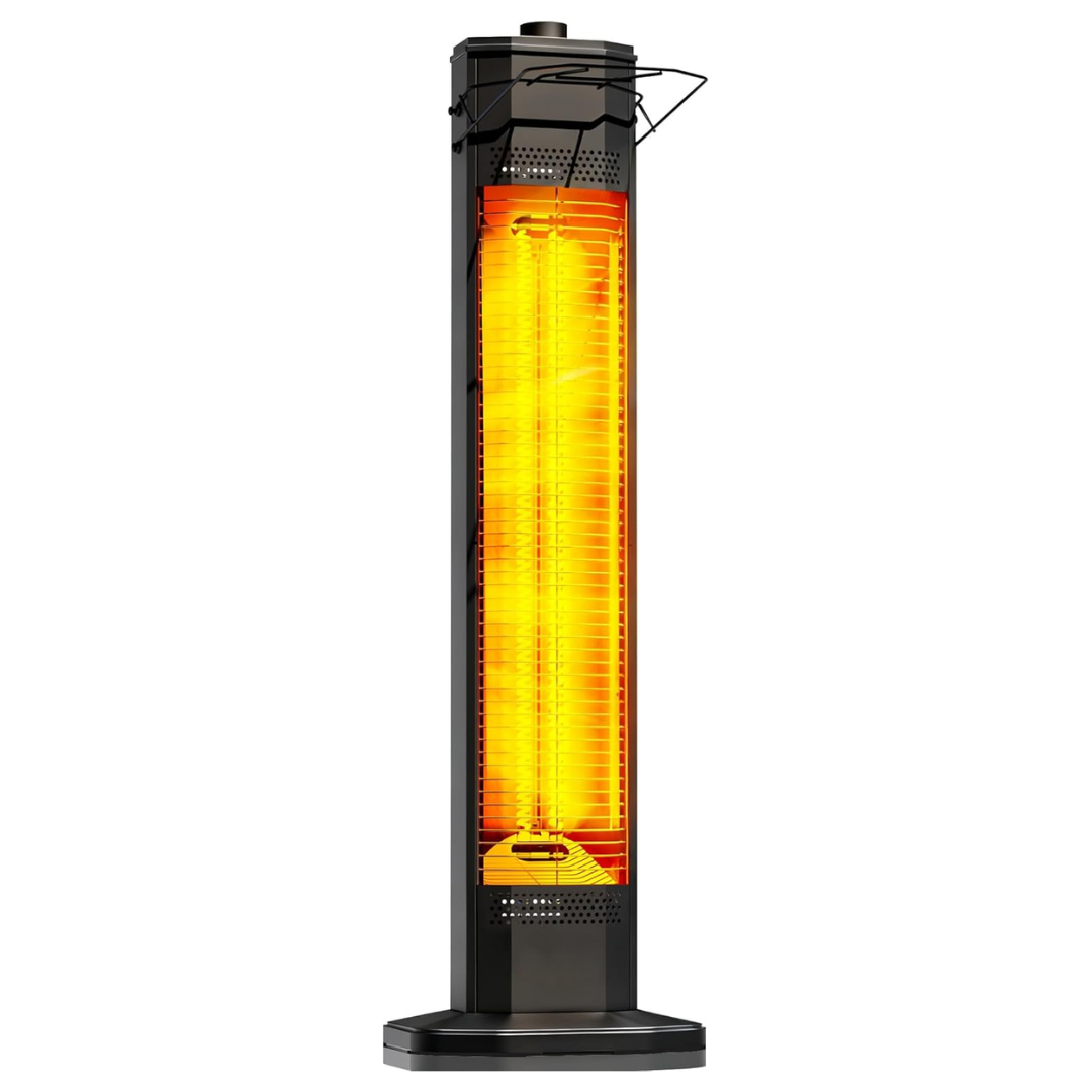 Tower Electric Patio Heater with Heat Levels and Timer Control Remote