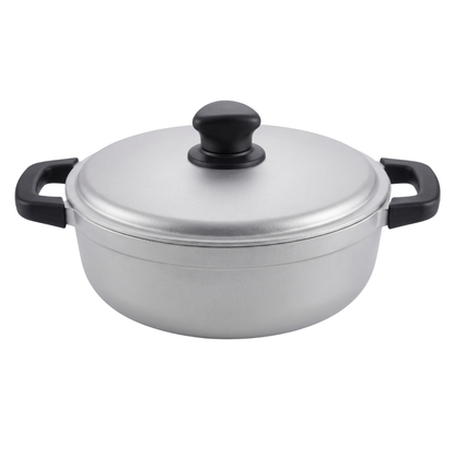 Traditional Aluminum Cooking Pot with Lid for Rice Soups and Stews