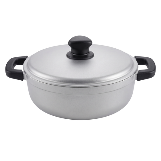 Traditional Aluminum Cooking Pot with Lid for Rice Soups and Stews