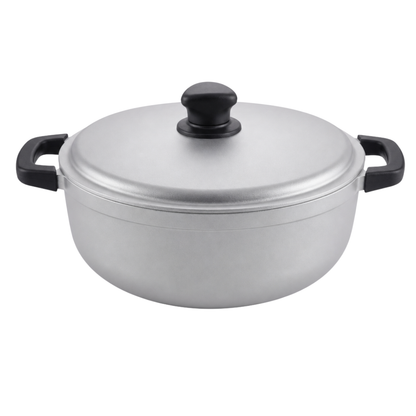 Traditional Aluminum Cooking Pot with Lid for Rice Soups and Stews