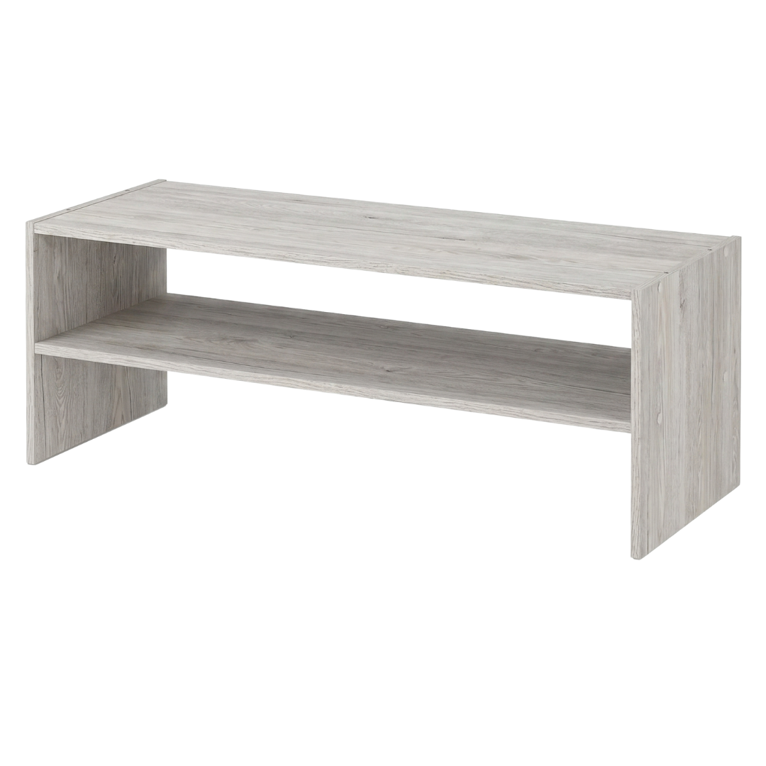 Two-Tier Shoe Organizer Wide Wood Storage Rack for Home Use, 24/28/32 in