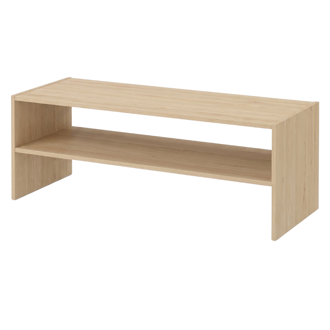 Two-Tier Shoe Organizer Wide Wood Storage Rack for Home Use, 24/28/32 in