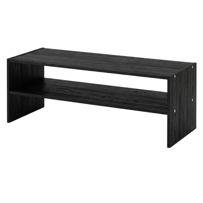 Two-Tier Shoe Organizer Wide Wood Storage Rack for Home Use, 24/28/32 in