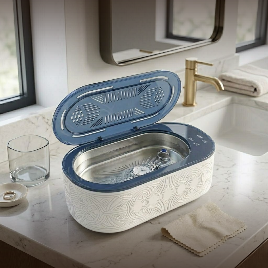 Ultrasonic Jewelry Cleaner Machine with 350ml Tank and Timer