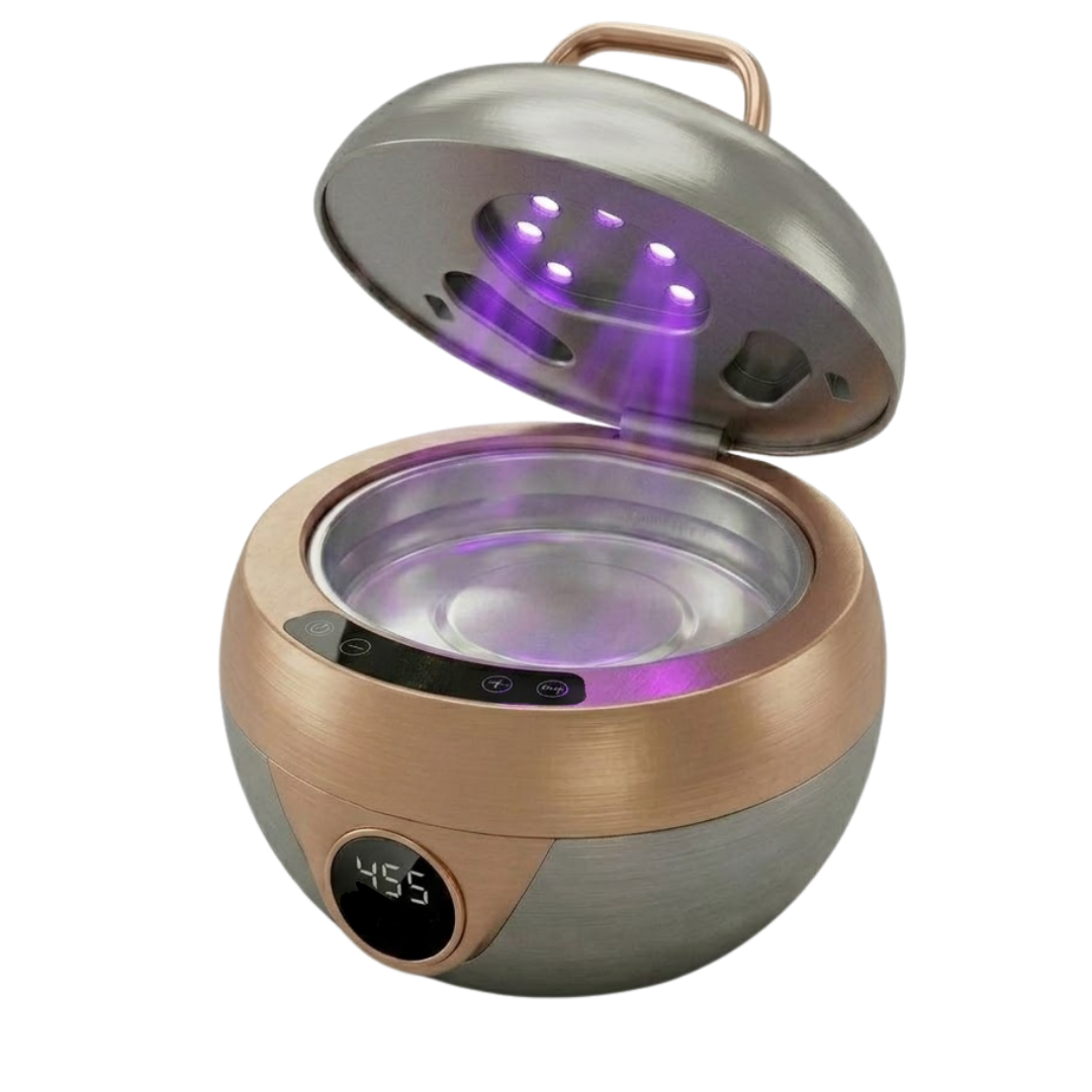 Ultrasonic Jewelry Cleaner with UV Light and 300ml Cleaning Tank