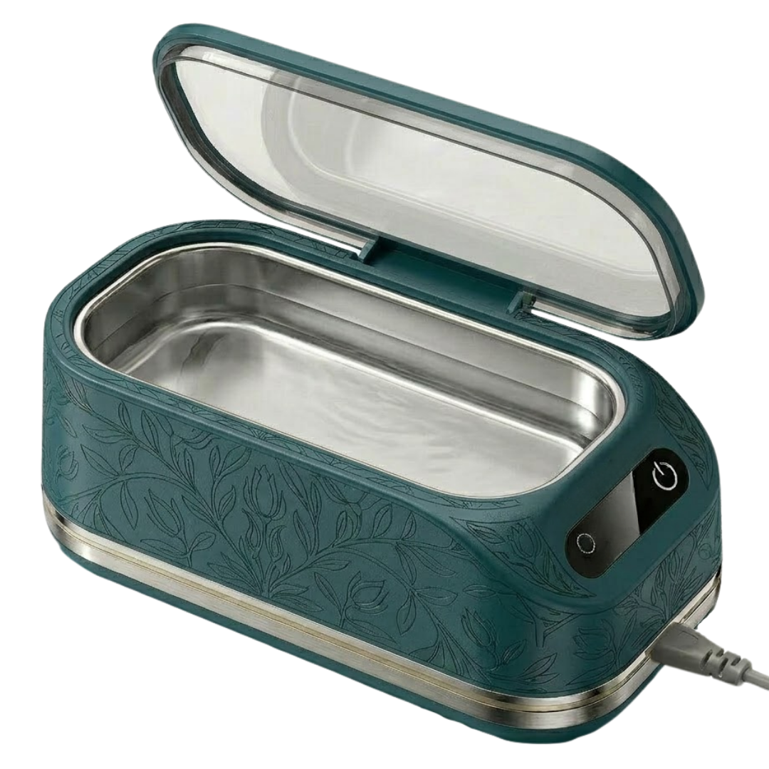 Ultrasonic Jewelry Cleaning Unit with 48kHz Waves and Steel Inner Tank