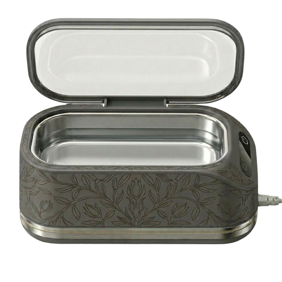 Ultrasonic Jewelry Cleaning Unit with 48kHz Waves and Steel Inner Tank