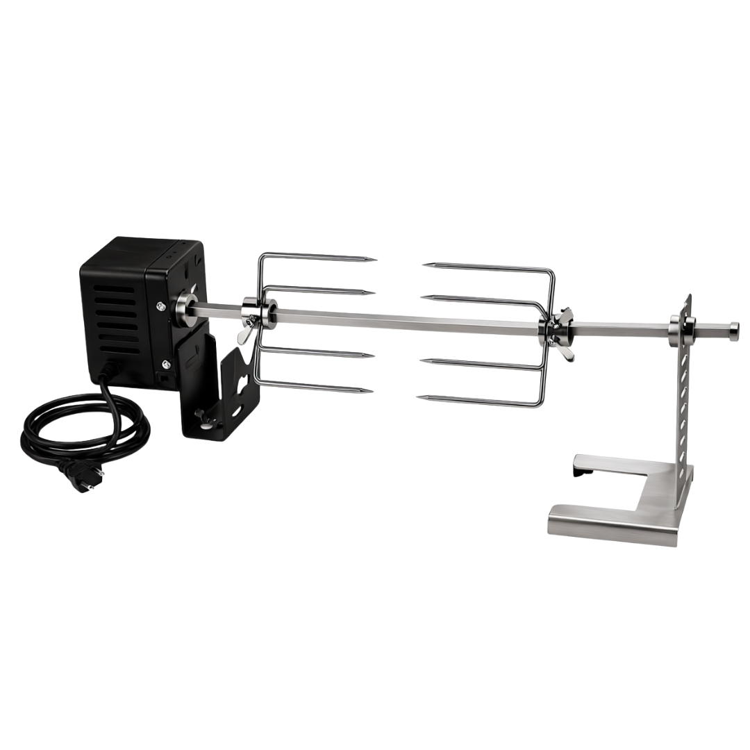 Universal BBQ Grill Rotisserie Kit with 28 Inch Spit Rod & Motor