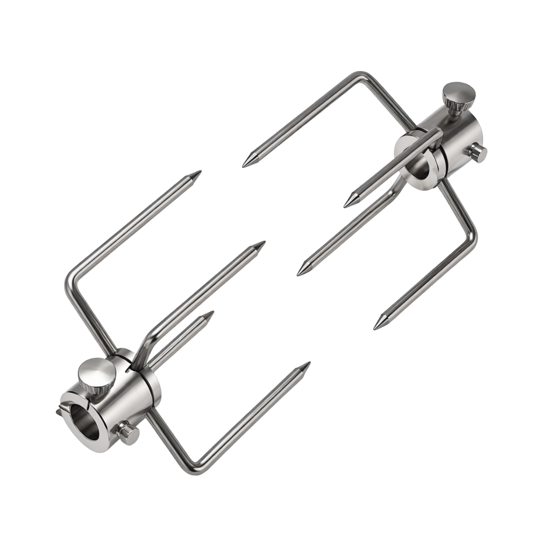 Universal Rotisserie Meat Fork Replacement Set, 4-Prong, 2-Pack