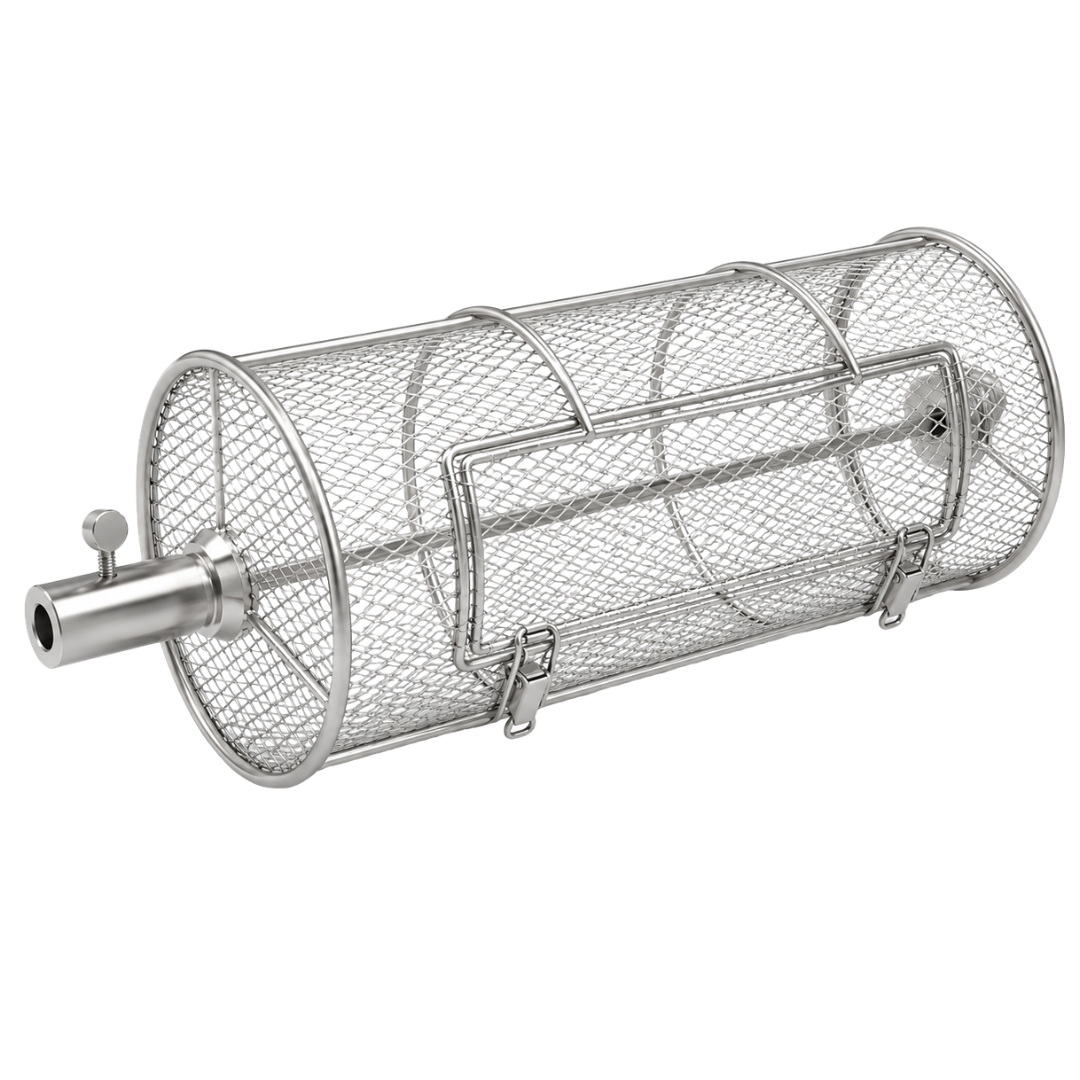 Universal Stainless Steel Rotisserie Grill Basket for Gas Grills