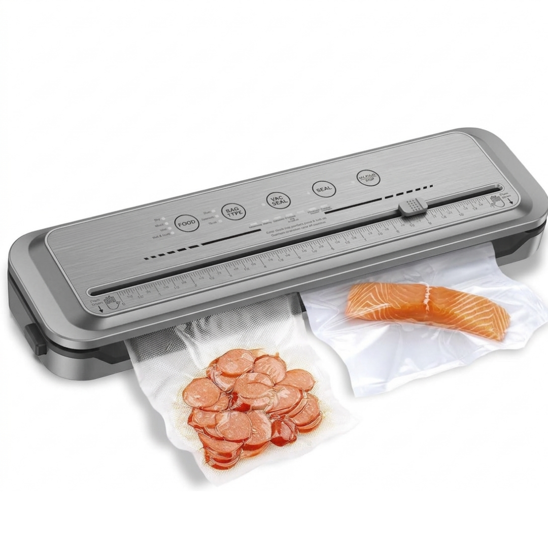 Vacuum Sealer Machine Compact 80kPa with Built-in Cutter and Modes