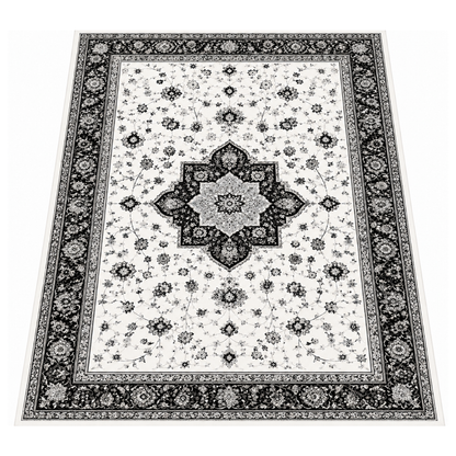 Washable 8 x 10 ft Area Rug with Soft Surface TPR Floor Backing