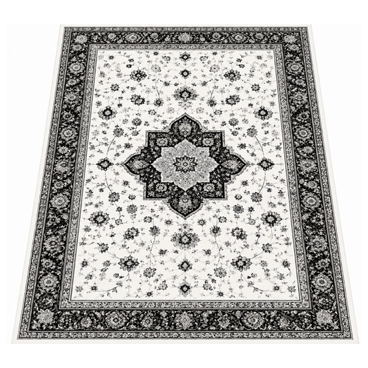 Washable 8 x 10 ft Area Rug with Soft Surface TPR Floor Backing