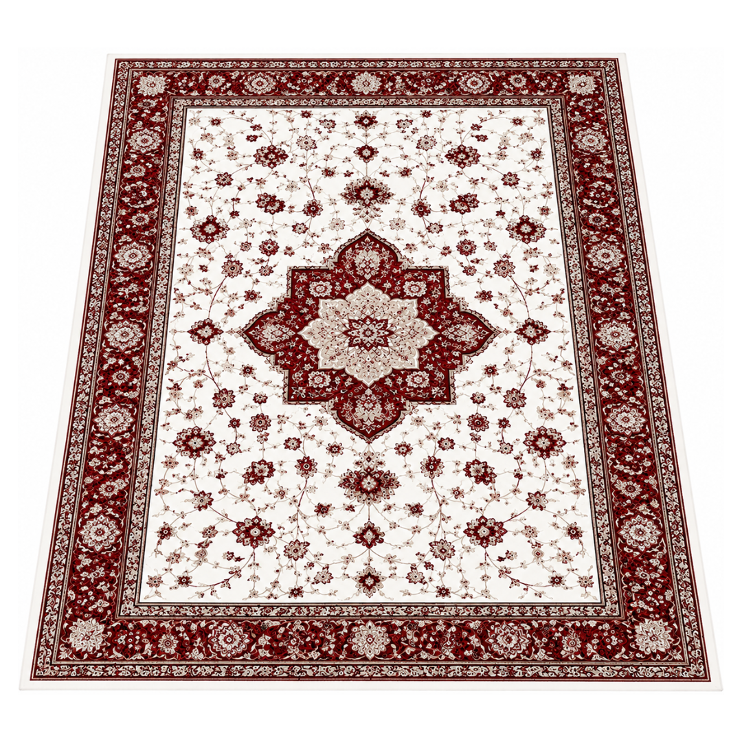 Washable 8 x 10 ft Area Rug with Soft Surface TPR Floor Backing