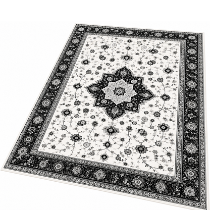 Washable 8 x 10 ft Area Rug with Soft Surface TPR Floor Backing