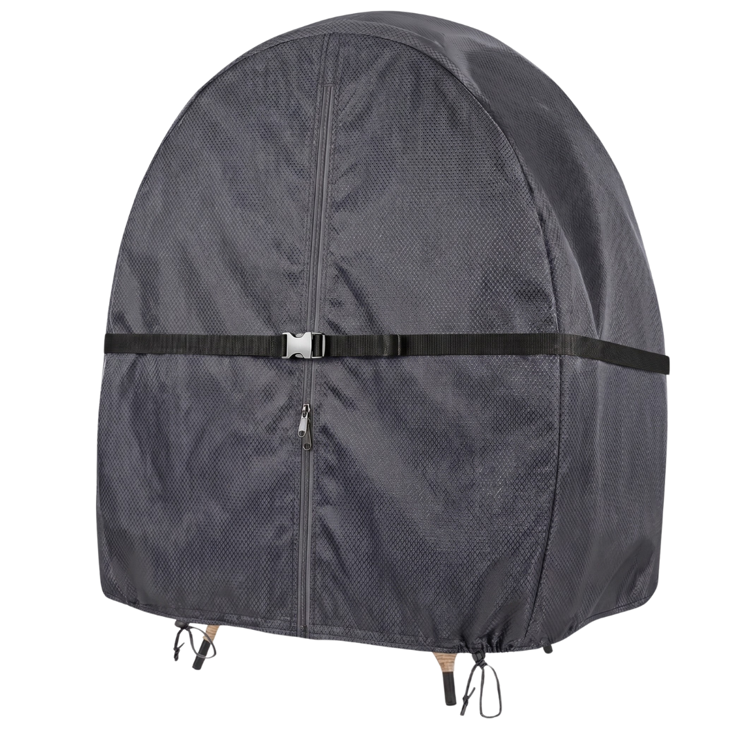 Water-Resistant Double Egg Chair Cover with Zipper and Buckle Straps