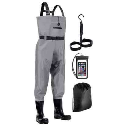 Water-Resistant Nylon Chest Waders with Boots for Fishing & Hunting