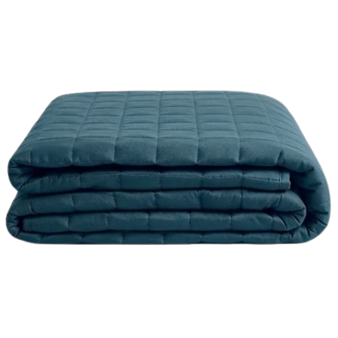 Weighted Blanket with 7 Layer Cooling Glass Beads and 16 Loop Design