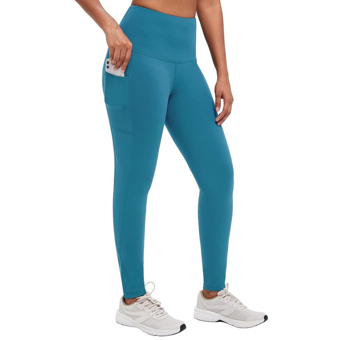 Women’s Fleece Lined Winter Leggings with Pockets and High Waist