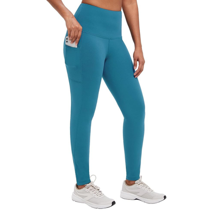 Women’s Fleece Lined Winter Leggings with Pockets and High Waist