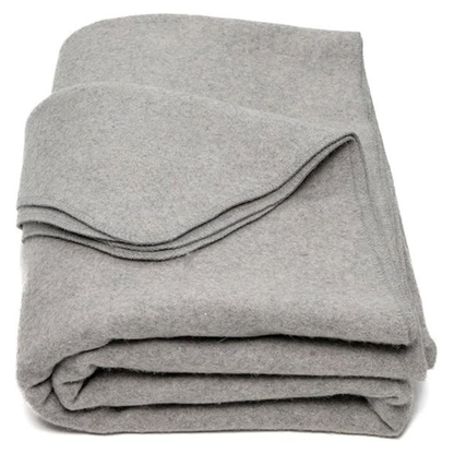 Wool Blend Blanket 64x88 inch for Camping, Travel, and Gear Kits
