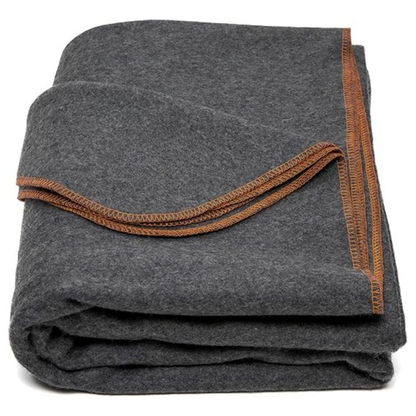 Wool Blend Blanket 64x88 inch for Camping, Travel, and Gear Kits